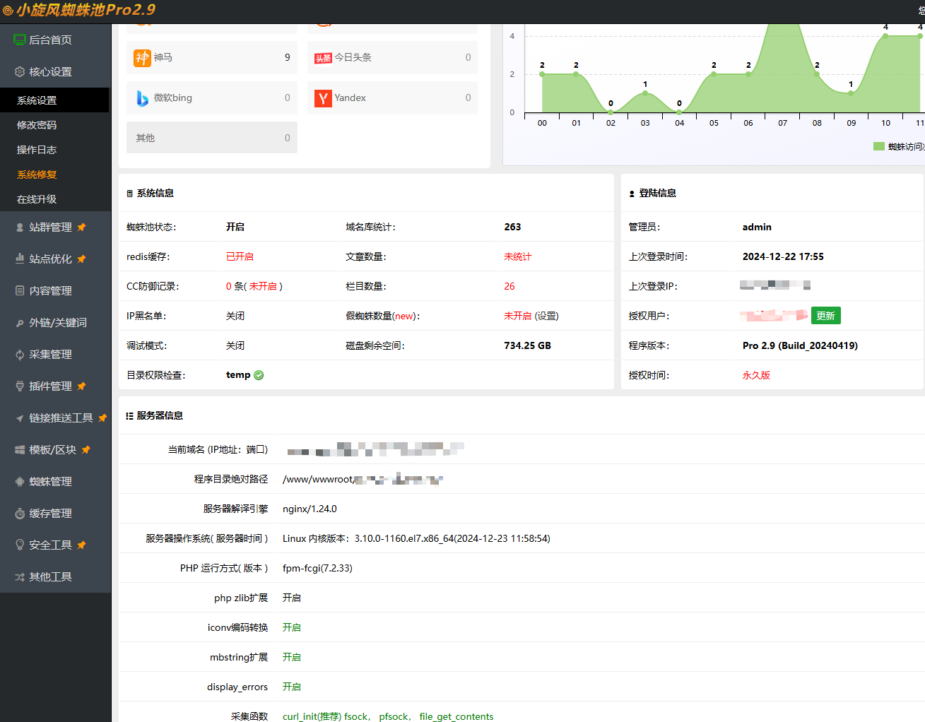 小旋风pro2.9完美不限授权版本蜘蛛池