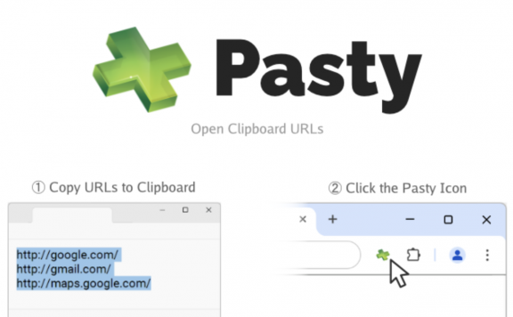 谷歌一次性批量打开网址插件-Pasty